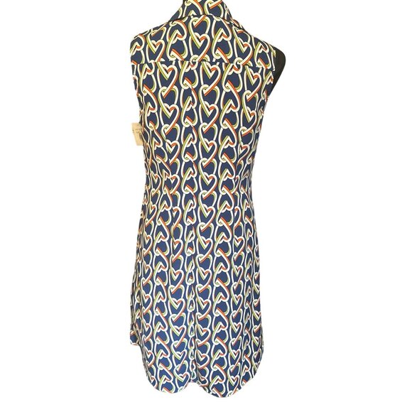 💖Cabi Sleeveless Shirt Dress With Bold Heart Print Size S - Picture 6 of 9
